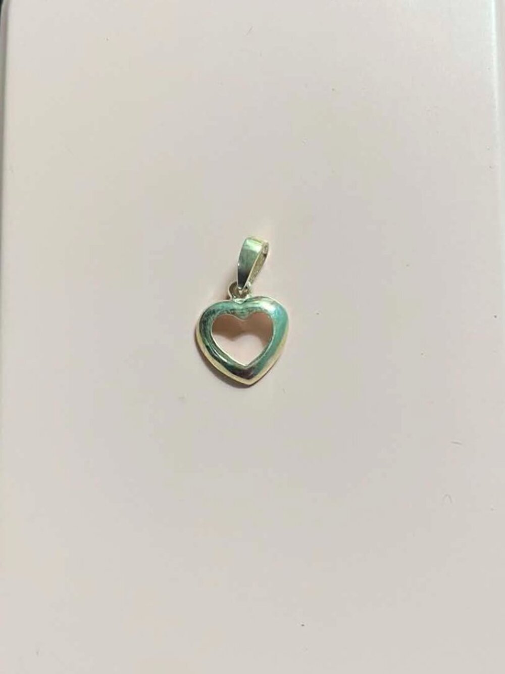 .925 Sterling Silver Heart Dainty Feminine Charm Pendant